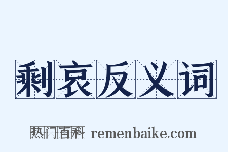 剩哀反义词是什么意思的图片